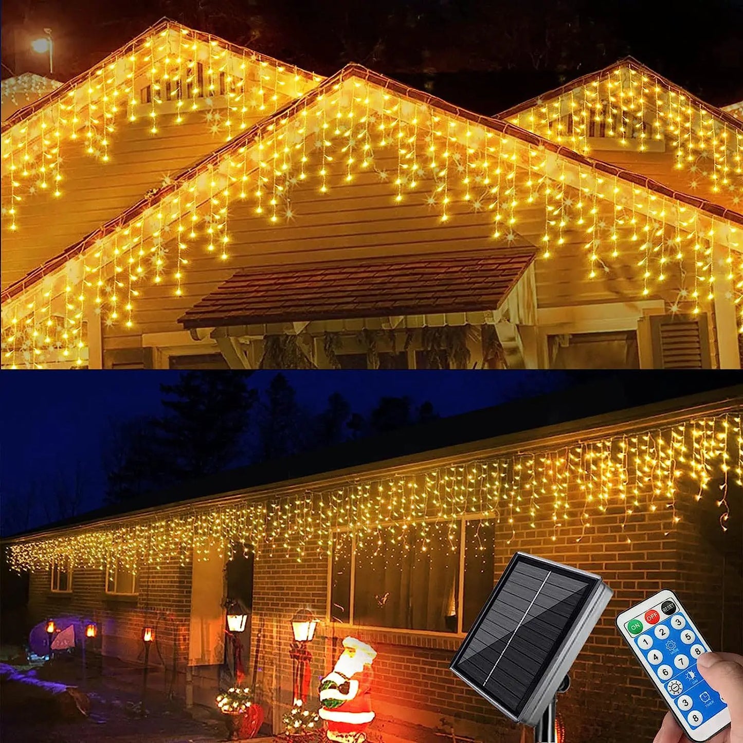 LED Starry Icicle Light String