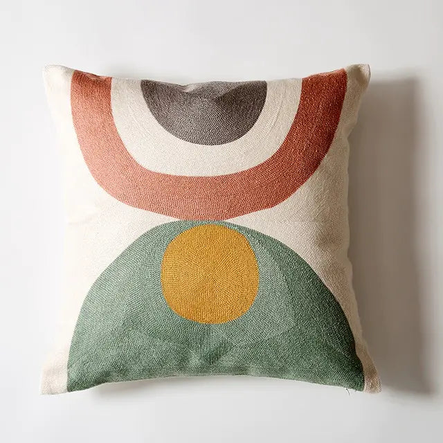 Embroidered Cotton Cushion Decor