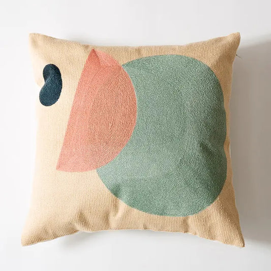 Embroidered Cotton Cushion Decor