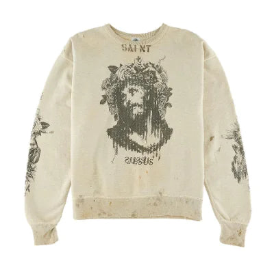 Retro Print Sweatshirt for Women