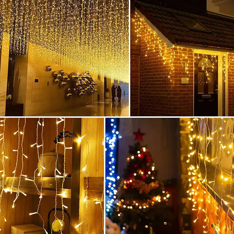 LED Starry Icicle Light String