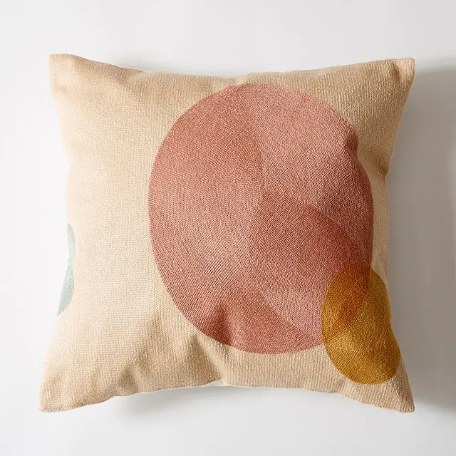 Embroidered Cotton Cushion Decor
